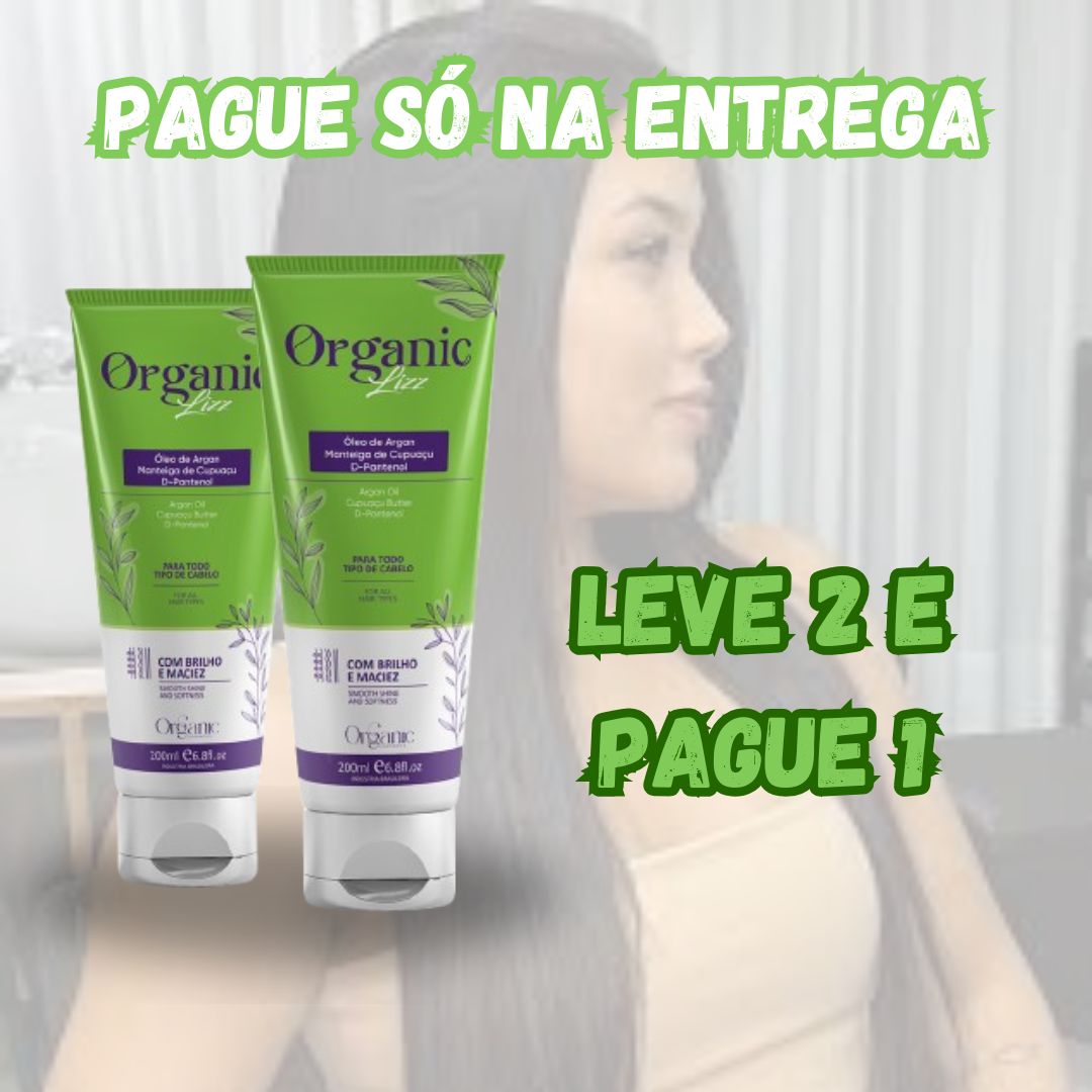 Organic Lizz - Progressiva Vegetal Sem Formol - COMPRE 1 LEVE 2